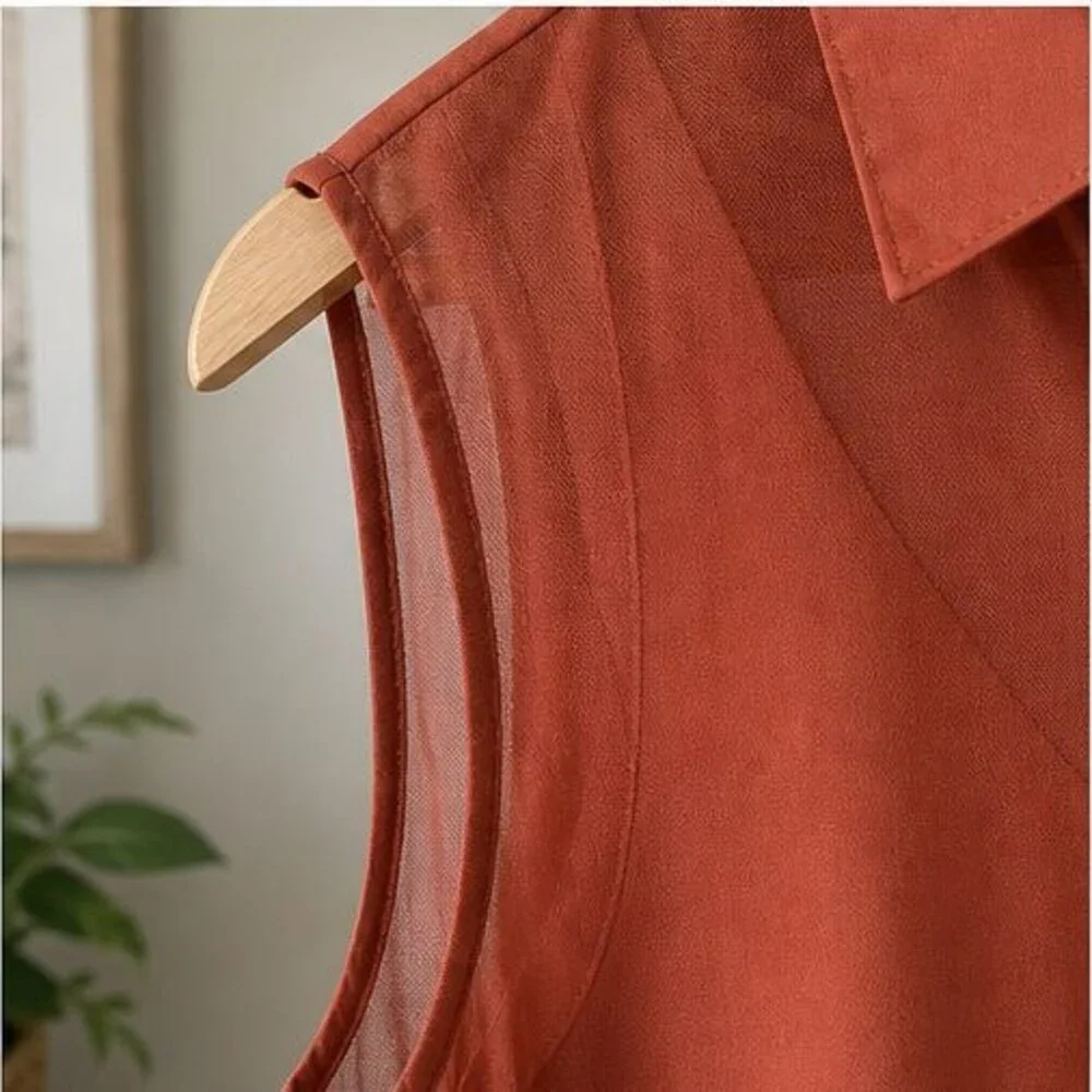 Rust Tunic Blouse - Picture 5 of 6